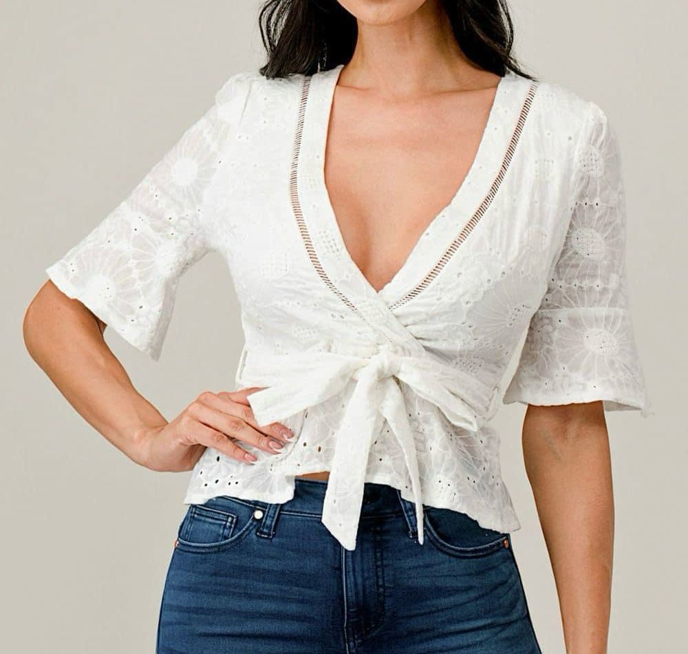 Blusa Algodón Espalda Abierta